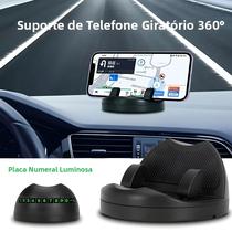 Suporte Universal Para Telefone De Carro Com Rotação De 360 Graus Montagem No Painel Com Placa De