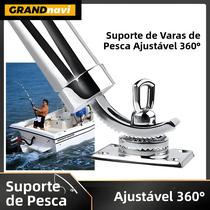 Suporte Universal Para Vara De Pesca Em Aço Inoxidável 360 Graus Montagem Na Deck Para Barco Iate