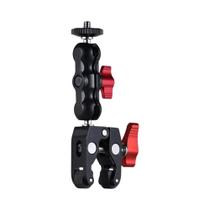 Suporte Universal Super Clamp Para Câmera 360 graus Adaptador De Cabeça Esférica Para DSLR, Gopro, Suporte Universal Super Clamp Para Câmera 360 graus Adaptador De Cabeça Esférica Para DSLR, Gopro,