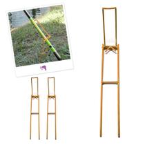 Suporte Vara de Pesca em Aço Reforçado Dobrável Barranco Pesqueiro 35cm Fluorescente para Pesca Noturna Kit com 3 Suporte Vara de Pesca em Aço Reforçado Dobrável Barranco Pesqueiro 35cm Fluorescente para Pesca Noturna Kit com 3