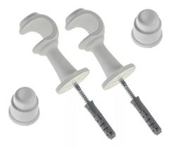 Suporte Varão Cortina grosso 28mm Par Com Ponteira branca