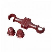 Suporte Varão Cortina grosso 28mm Par Com Ponteira mogno