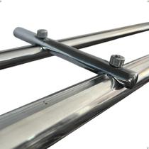 Suporte Varão Suiço Duplo deslizante Wave Palito 19 28mm Alumínio Suisso Fita Instalação