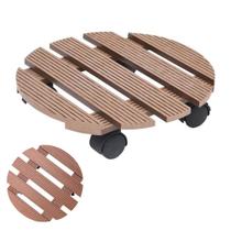 Suporte Vaso Planta Redondo Com Rodas Pallet Movel Deck Jardim Varandas Sacadas Resistente Versatil Decoracao Suporte Vaso Planta Redondo Com Rodas Pallet Movel Deck Jardim Varandas Sacadas Resistente Versatil Decoracao