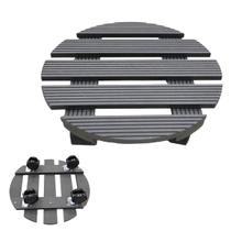 Suporte Vaso Planta Redondo Com Rodas Pallet Movel Decoracao Deck Jardim Varandas Sacadas Resistente Versatil Suporte Vaso Planta Redondo Com Rodas Pallet Movel Decoracao Deck Jardim Varandas Sacadas Resistente Versatil
