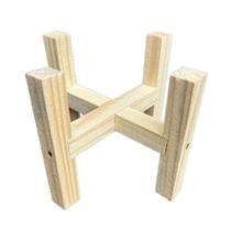 Suporte Vasos De Plantas 15x15cm Interno Madeira Pinus Tripé
