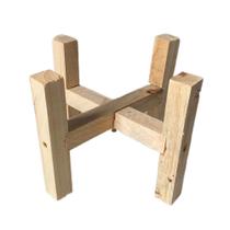 Suporte Vasos De Plantas 15x15cm Interno Madeira Pinus Tripé