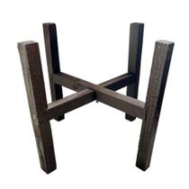 Suporte Vasos De Plantas 25x25cm Interno Madeira Pinus Tripé