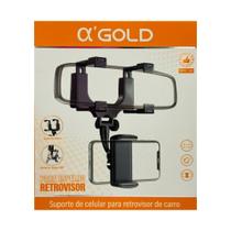 Suporte Veicular AlphaGold Universal Para Celular Retrovisor