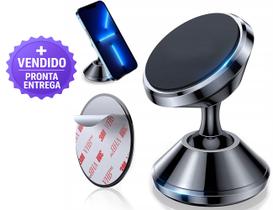 Suporte Veicular Carro Mesa Magnético Metálico Universal Celular Fixação Forte e Rotação 360