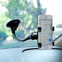 Suporte Veicular Celular GPS Ventosa Trava Automática Telefone Smartphone Porta Vidro Flexível Parabrisa Ajustável
