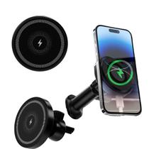 Suporte Veicular e Carregamento Magnético Para Celular Type-c Rotativo