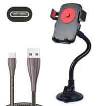Suporte veicular para celular com cabo