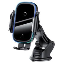 Suporte Veicular Suporte Carregador Sem Fio carregamento por indução Qi Baseus Smart Preto