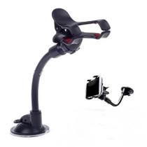 Suporte Veicular Universal Para Celular Com Trava Automática E Haste Flexível De Metal Suporte Veicular Universal Para Celular Com Trava Automática E Haste Flexível De Metal