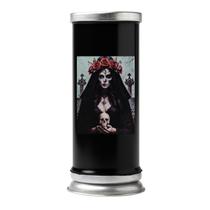 Suporte Vela 7 Dias 19cm Vidro Alumínio Adesivo Orixás