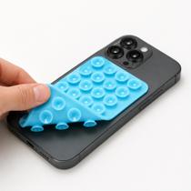 Suporte Ventosa Dupla Face Celular Silicone TikTok Reels Carro Vidro