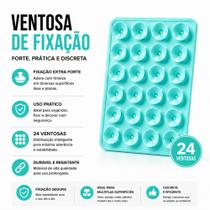 Suporte Ventosa Para Celular Silicone Fixação Espelho Vidro Azulejo