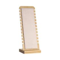 Suporte Vertical De Bambu Para Exibição De Colares, Ideal Para Vendas De Joias E Exibição Familiar