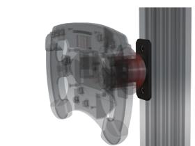 Suporte vertical para volante Fanatec QR para cockpit de simulação