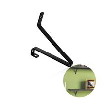 Suporte Vertice Preto 10 Cm Para Prateleiras de Parede Vidro Ou Madeira Suporte Vertice Preto 10 Cm Para Prateleiras de Parede Vidro Ou Madeira