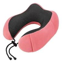 Suporte Viagem Almofada Nasa Travesseiro Pescoço Com Fecho Ajustável Rosa