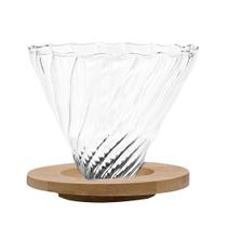 Suporte Vidro Com Base De Madeira Para Filtro De Café Hario