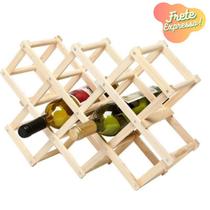 Suporte Vinhos Retrátil Madeira Ecologica Adega Exposição Suporte Vinhos Retrátil Madeira Ecologica Adega Exposição