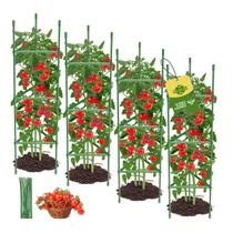 Suportes ajustáveis para tomate MQJIAZHI 130 cm, 4 peças Suportes ajustáveis para tomate MQJIAZHI 130 cm, 4 peças