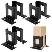 Suportes de ancoragem FNXAOR ajustáveis 4x4 para cerca de madeira Suportes de ancoragem FNXAOR ajustáveis 4x4 para cerca de madeira