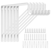 Suportes de barras de armário AYAYGD Heavy Duty White 11 x 11 cm de aço