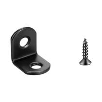 Suportes De Canto Em Aço Inoxidável Preto, Ângulo Reto, 20x20x16mm, 5-40 Peças, Suportes De União