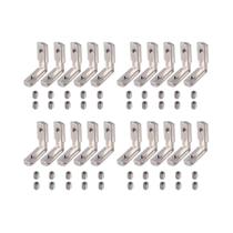 Suportes De Canto Em Alumínio Em Forma De L 20pcs 90 graus Conector Interno Para Perfil De Alumínio