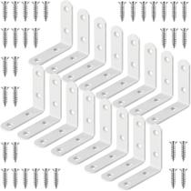 Suportes de canto HANFUGA White 6,5 cm, aço inoxidável, 16 unidades Suportes de canto HANFUGA White 6,5 cm, aço inoxidável, 16 unidades