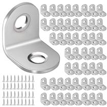 Suportes de canto ZOENHOU em aço inoxidável L 20x20mm com 200 parafusos Suportes de canto ZOENHOU em aço inoxidável L 20x20mm com 200 parafusos