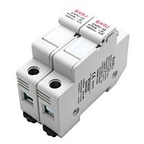 Suportes De Fusíveis DC Para Painéis Solares 2P Din Rail 10*38mm Para Proteção De Sistemas