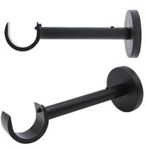 Suportes de haste de cortina A Key Tech Black 2 cm Projeção 13 cm