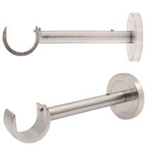 Suportes de haste de cortina A Key Tech Brushed Nickel 2,5 cm