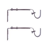 Suportes de haste de cortina Kenney Adjustable Mocha (pacote com 2)