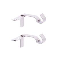 Suportes de haste de cortina Kenney Fast Fit 5/8 de níquel escovado, 2 unidades Suportes de haste de cortina Kenney Fast Fit 5/8 de níquel escovado, 2 unidades