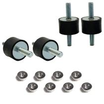 Suportes de isolador de borracha BOPOREAE M8 30 x 20 mm com porcas de fixação, 4 unidades