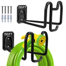 Suportes de mangueira Dorblely 2 peças de metal para montagem em parede Heavy Duty