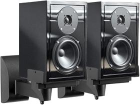 Suportes de parede para alto-falantes suptek Tilt Swivel de até 25 kg pretos (pacote com 2) Suportes de parede para alto-falantes suptek Tilt Swivel de até 25 kg pretos (pacote com 2)