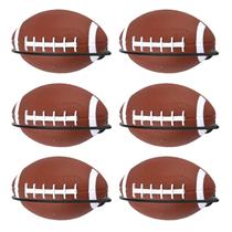 Suportes de Parede para Bola de Futebol Americano Goktvai 6 Unidades, Metal, 26,5 cm, Preto