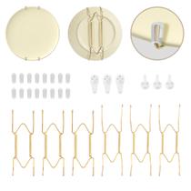 Suportes de parede para pratos Bilillo 6/8 polegadas em aço inoxidável, conjunto com mola Suportes de parede para pratos Bilillo 6/8 polegadas em aço inoxidável, conjunto com mola