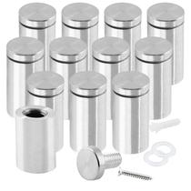 Suportes de parede Sign Standoff Screws Zorveiio 1 x 2 Silver 12 unidades