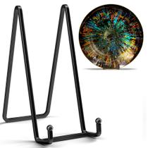 Suportes de placa IPAME, fio quadrado de metal de 20 cm, pacote com 2 unidades, preto
