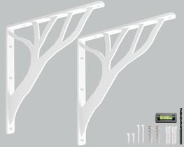 Suportes de prateleira Balin Designs Rustic Tree White 30 cm Conjunto de 2