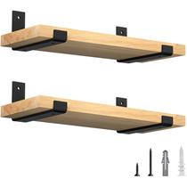 Suportes de prateleira de parede LuckIn, 20 cm, ferro preto, pacote com 4 unidades, Heavy Duty