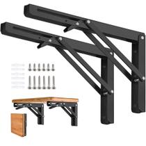 Suportes de prateleira dobráveis AUTOHJ 40cm, aço inoxidável, 2 unidades Suportes de prateleira dobráveis AUTOHJ 40cm, aço inoxidável, 2 unidades